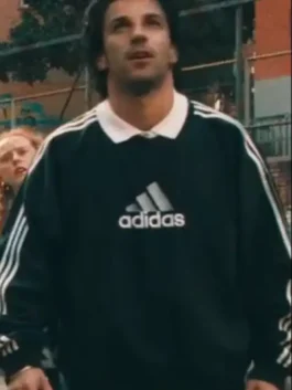 Adidas Backyard Legends Alessandro Del Piero Sweatshirt in bold black polyester with a shirt collar and Del Piero's legendary Backyard Legends football presence.