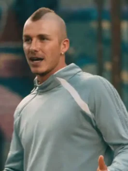 Adidas Backyard Legends David Beckham Top in rich blue polyester with a mock neck collar and David Beckham's commanding bold Backyard Legends football presence.