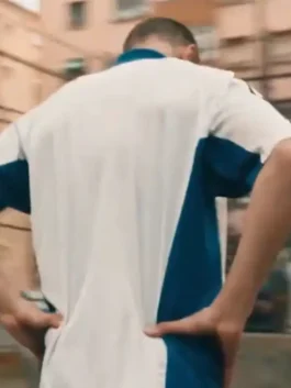 Adidas Backyard Legends Zinedine Zidane Jersey back view in crisp white polyester with clean Backyard Legends detailing and a relaxed half sleeve pullover silhouette.