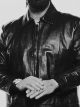 National Treasures Drake Black Leather Jacket from the Iceman era in sleek black real leather with a shirt collar and Drake's bold music-inspired presence.