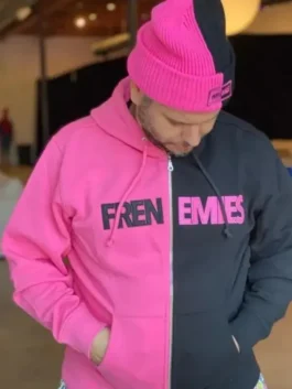 Black and pink Teddy Fresh Frenemies Hoodie celebrating the unforgettable Frenemies era and Teddy Fresh streetwear