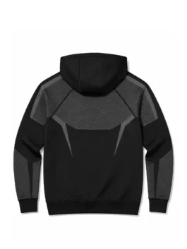 Gymshark Onyx 5.0 Seamless Hoodie grey back view in clean premium fabric with a seamless structured silhouette and Gymshark's sharp athletic everyday finish.