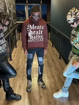 Mental Health Matters Hoodie for sale in bold fleece with a hooded collar and a clean relaxed pullover everyday awareness-inspired unisex streetwear build.