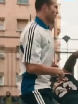 Adidas Backyard Legends Zinedine Zidane Jersey in bold white polyester with a shirt collar and bold Adidas Backyard Legends Zidane football tribute detailing.