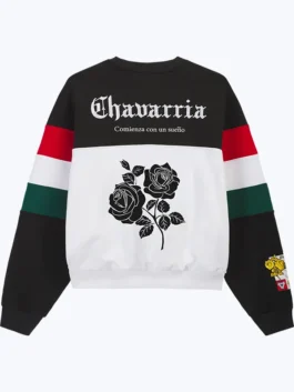 Adidas Chavarria Chicano Crewneck Shirt back view showcasing professional boxy tailoring panels.