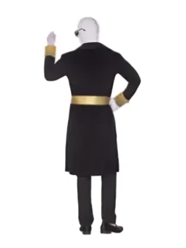 Adult Invisible Man Costume back view showcasing professional tailoring lines and luxury full length sleeves.