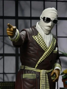 Adult Invisible Man Costume in professional black and gold polyester with a luxury lapel style collar finish.