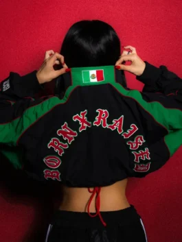 Becky G Cropped Mexico Jacket Back View