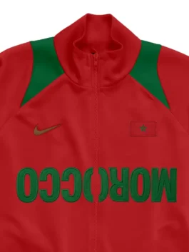 CJ X Nike Morocco Total 90 Anthem Jacket featuring a professional zipper closure and luxury viscose lining core.