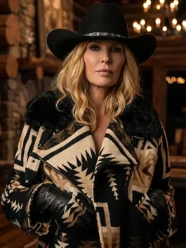 Dutton Ranch Beth Dutton Western Print Jacket featuring a professional zipper closure and luxury soft viscose lining core.