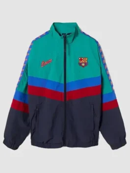 FC Barcelona Retro Jacket Front View