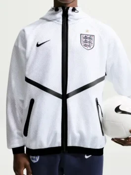 FIFA World Cup 2026 England Mesh Anthem Jacket Front View