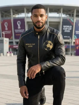 FIFA World Cup 2026 Leather Black Jacket