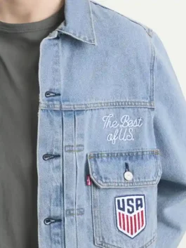 FIFA World Cup 2026 USA Blue Denim Jacket