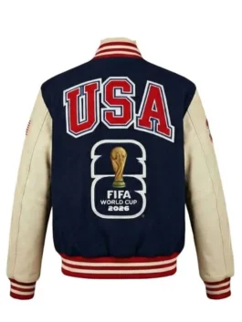 FIFA World Cup 2026 USA Varsity Jacket Back View
