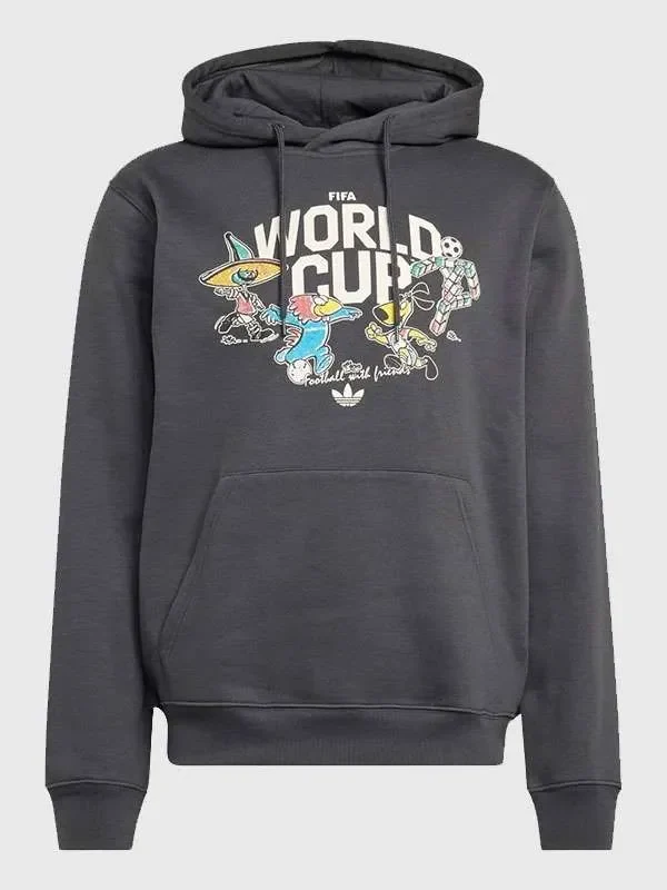 FIFA World Cup Grey Hoodie 2026 Front View