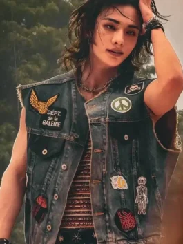 Hyunjin Gov Ball 2026 Patchwork Denim Vest