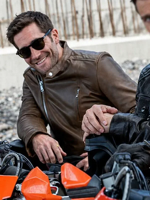 In The Grey Jake Gyllenhaal Leather Jacket Design Look