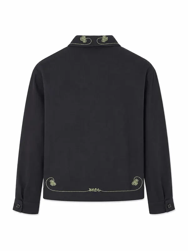 Jay-Z Lucky Draw Black Embroidered jacket Back View