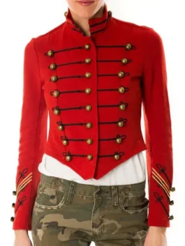 Katherine McNamara Military Jacket Front Look