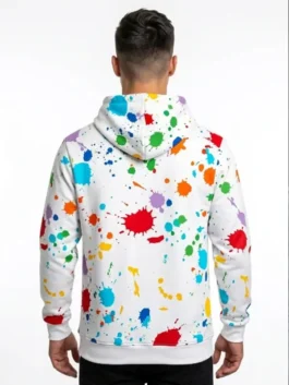 Super Mario Sunshine Hoodie variant back layout highlighting professional celestial graphics and luxury kangaroo pockets.