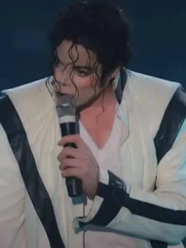 Iconic white Michael Jackson Thriller White Leather Jacket honoring the King of Pop's most celebrated and unforgettable Thriller era