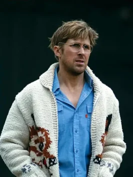 Project Hail Mary Ryan Gosling Wolf Cardigan Front View