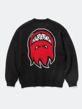 Spitfire x Supreme Sweater black edition showcasing professional dark weave and luxury full length sleeves.