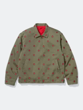 Spitfire x Supreme Work Jacket front view highlighting professional button cuffs and luxury utility pockets.
