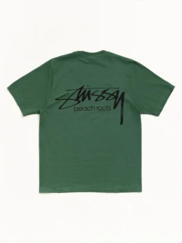 Stussy x OL Beach Roots Pigment TEE Back View