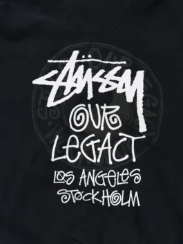 Stussy x OL Buana Black Hood Back Design View