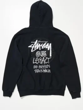 Stussy x OL Buana Black Hood Back View
