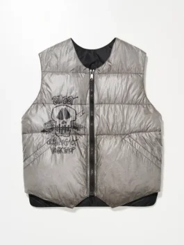 Stussy x OL x Cdw Reversible Puffer Vest Front Look