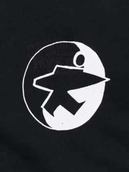 Stussy x OL Surfman Black Hood featuring a professional pullover style and luxury black knit fleece.