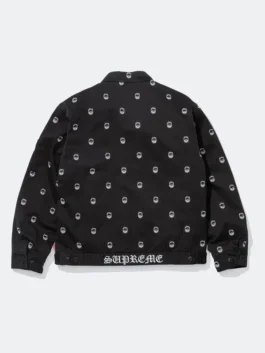 Supreme x Spitfire Work Jacket featuring a professional zipper closure and luxury smooth viscose lining core.