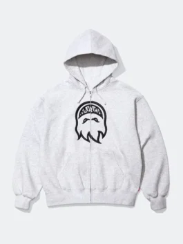 Supreme x Spitfire Zip Up Hooded Sweatshirt featuring a professional zipper closure and luxury black fleece finish.