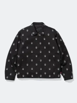 Supreme x Spitfire Work Jacket highlighting professional button cuffs and luxury technical utility pockets.