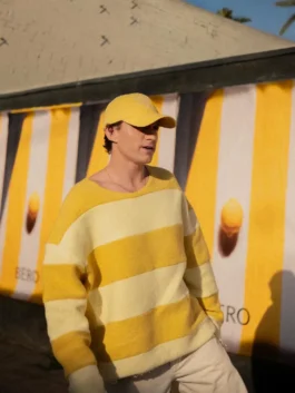 Tom Holland Yellow White Stripe Sweatshirt
