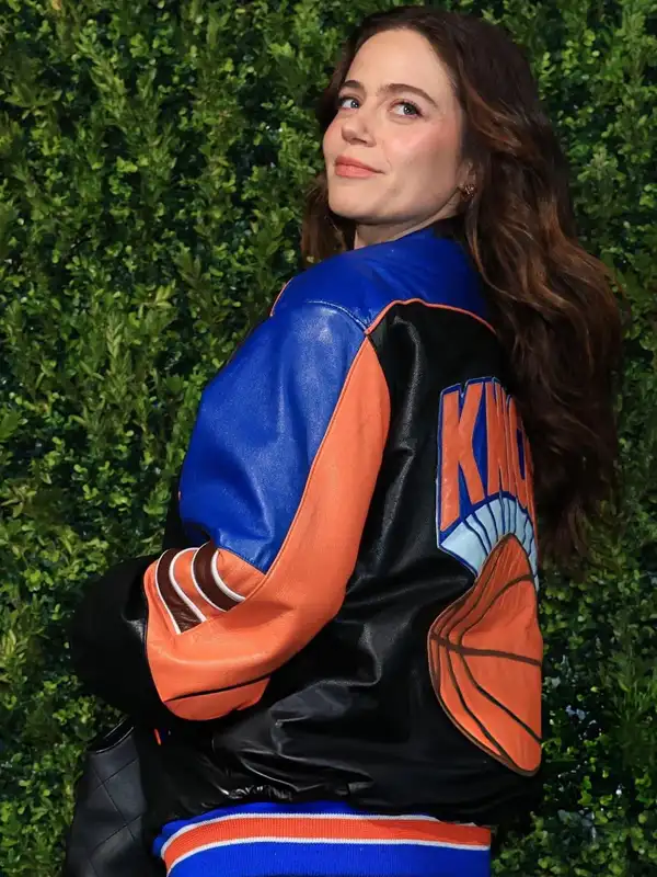 Tribeca Festival Molly Gordon Knicks Jacket Side View