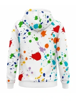 Super Mario Sunshine Hoodie back view showcasing professional celebrity graphic panels and luxury full length sleeves.