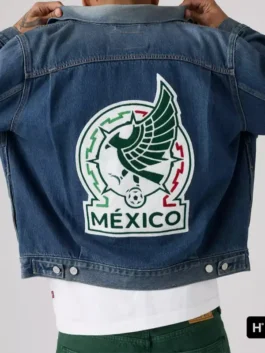 World Cup 2026 Mexico Denim Jacket Back View