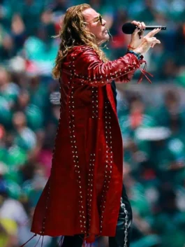 World Cup 2026 Opening Ceremony Fher Olvera Red Leather Coat
