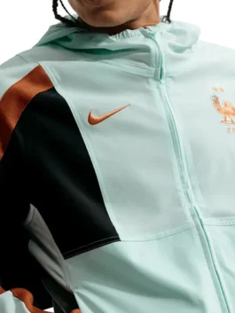 World Cup France Woven Football Jacket Front Closeup View