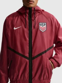 World Cup USA Red Anthem Jacket Front View