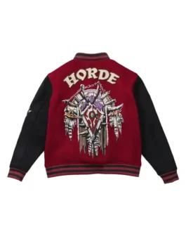 World Of Warcraft Horde Varsity Jacket Back View