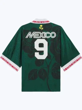 Adidas Chavarria Mexico Jersey back look showcasing professional oversized tailoring panels in green polyester.