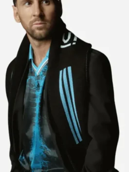 Classic black Adidas Kith Lionel Messi Football Suiting Jacket where football greatness meets refined Kith tailoring culture