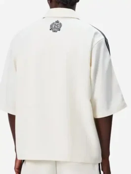 White Adidas x Kith Lionel Messi Football Shirt celebrating the greatest footballer through sport and streetwear