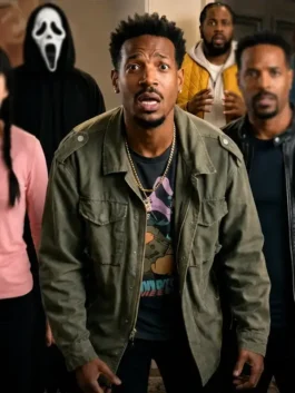 Scary Movie 2026 Shorty Meeks Jacket featuring a professional zipper closure and luxury snap tab layout.