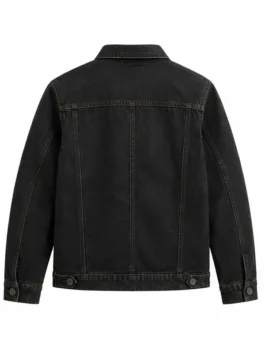 Scary Movie 2026 Anna Faris Jacket back view highlighting professional panel tailoring and luxury denim build.